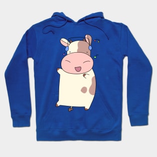 Dancing Headphones Cow Hoodie